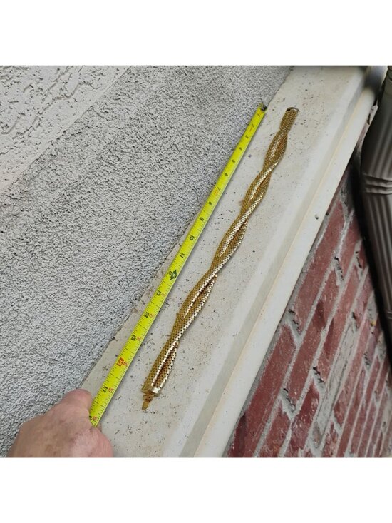 Vtg Whiting & Davis Style Gold Tone Braided Mesh Choker Necklace 17" - Picture 6 of 7